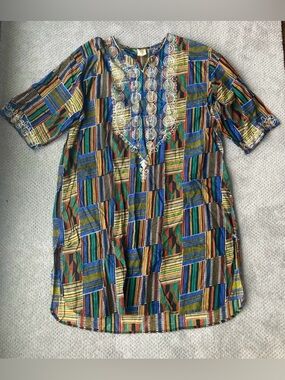 Heritage Collection Multicolor Geometric Embroidered Tunic Shirt
